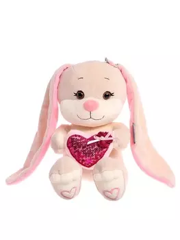 Мягкая игрушка «Зайка» с розовым сердцем, 20 см