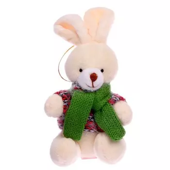 Мягкая игрушка «Заяц в шарфе», на подвеске, цвета МИКС