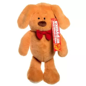 Мягкая игрушка Зоопарк с бантиком «Собака»