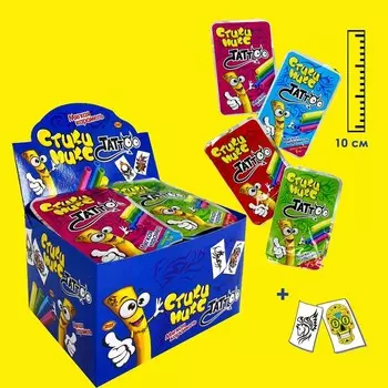 Мягкая карамель "Стики Микс Таттоо", 5 г