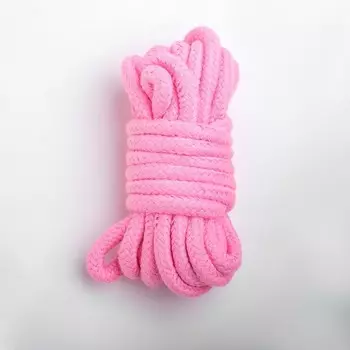 Мягкая веревка для бондажа БДСМ шибари, розовая, 5 м