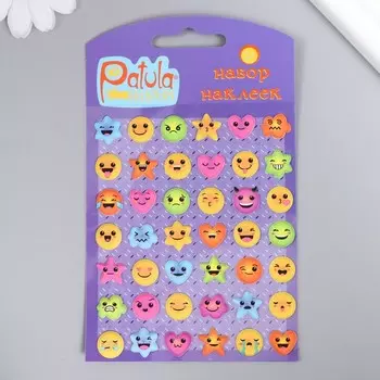 Мягкие наклейки "Эмодзи", 9,5х15 см, MP067