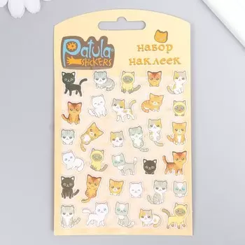 Мягкие наклейки "Кошки", 9,5х15 см, MP069