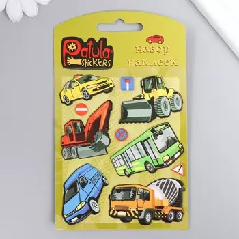 Мягкие наклейки "Машины", 9,5х15 см, MP007