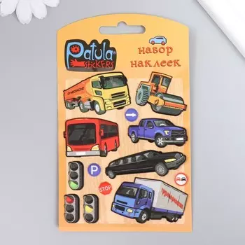 Мягкие наклейки "Машины", 9,5х15 см, MP009