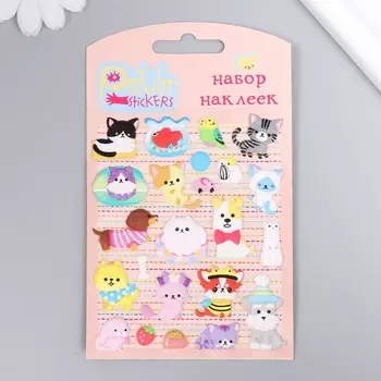 Мягкие наклейки "Питомцы", 9,5х15 см, MP015