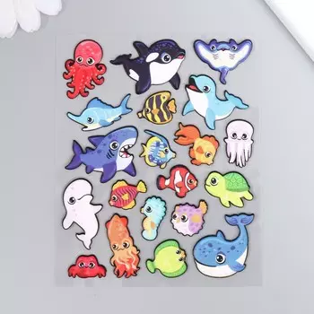 Мягкие наклейки "Рыбы", 9,5х15 см, MP021