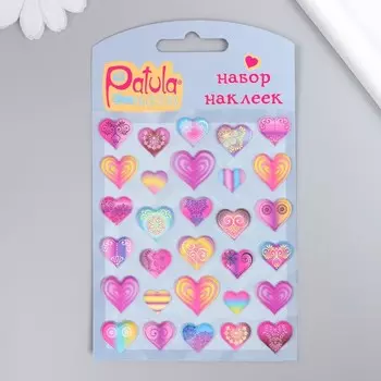 Мягкие наклейки "Сердечки", 9,5х15 см, MP033