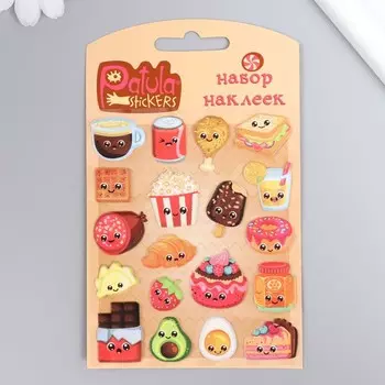 Мягкие наклейки "Сладости", 9,5х15 см, MP045