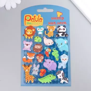Мягкие наклейки "Животные", 9,5х15 см, MP024