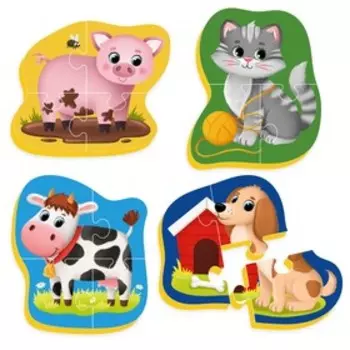 Мягкий пазл «Домашние животные», 14 элементов