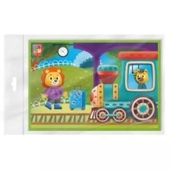 Мягкий пазл «Поезд», А5, 12 элементов