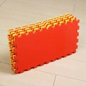 Мягкий пол универсальный, жёлто-красный