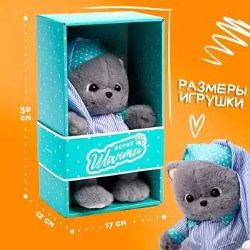 Мягкая игрушка «Кот Шанти», в пижаме