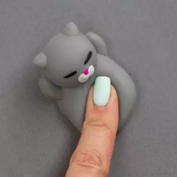 Антистресс игрушка - мялка «Кошечка», серый