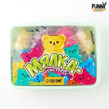 Антистресс сквиш мялка «Мишки», в банке, МИКС