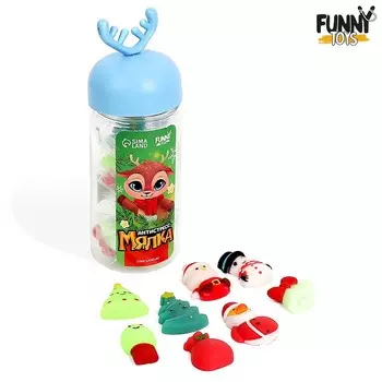 Антистресс сквиш мялка «Новый год», в банке, цвета МИКС