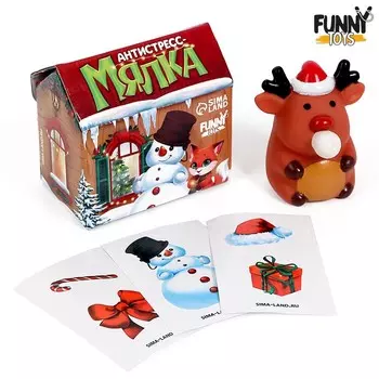 Новогодняя мялка-антистресс «Весёлый праздник», с воздухом, МИКС, на новый год