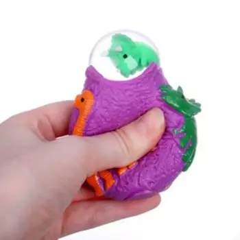 Мялка «Динозавр», с водой, виды МИКС