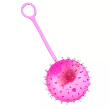 Мялка с верёвкой и кольцом, внутри живность, МИКС