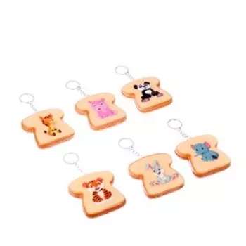 Мялка-сквиши «Звери» на брелоке, виды МИКС