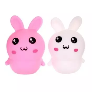 Мялка «Зайка» с пастой, цвета МИКС