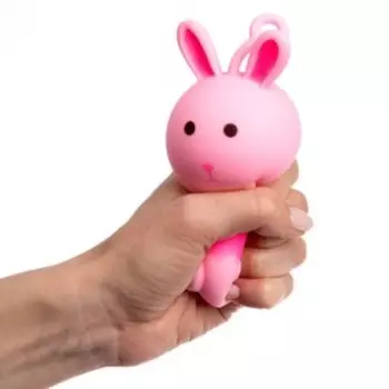 Мялка «Зайка» с пастой, цвета МИКС