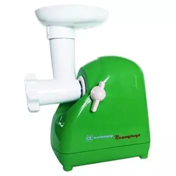 Мясорубка электрическая КЭМ-П2У 302-07 «Помощница», реверс, 1500 Вт, 4 насадки, зелёная