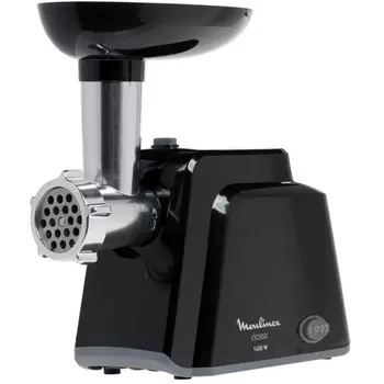 Мясорубка Moulinex ME105830 Classic, 1400 Вт, реверс, 1.7 кг/мин, чёрная
