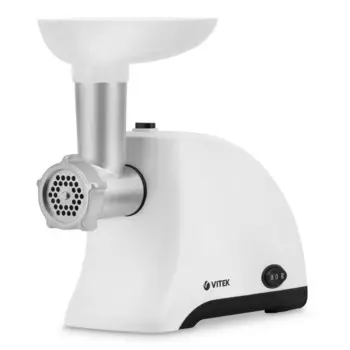 Мясорубка Vitek VT-3611 W, 2000 Вт, 1.5 кг/мин, реверс, бело-чёрная