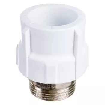 Муфта комбинированная "ПОЛИТЭК", полипропиленовая, 40 мм x 1 1/4", наружная резьба