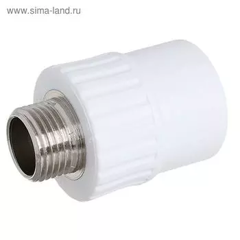 Муфта комбинированная RTP, d=25 мм x 1/2", наружная резьба, полипропиленовая