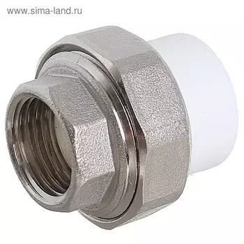 Муфта комбинированная RTP, разъемная (американка), d=20 мм x 1/2", внутренняя резьба