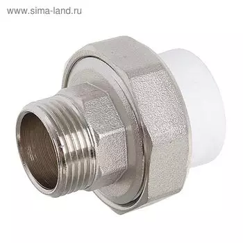 Муфта комбинированная RTP, разъемная (американка), d=25 мм x 3/4", наружная резьба