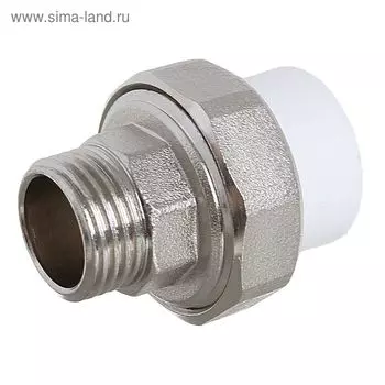 Муфта комбинированная RTP, разъемная (американка), d=20 мм x 1/2", наружная резьба