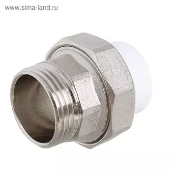 Муфта комбинированная RTP, разъемная (американка), d=25 мм 1", наружная резьба