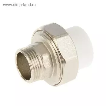 Муфта комбинированная VALFEX, разъемная (американка), d=25 мм x 3/4", наружная резьба