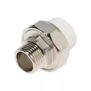 Муфта MeerPlast, 20 мм x 1/2" , наружная резьба, разъемная (американка)