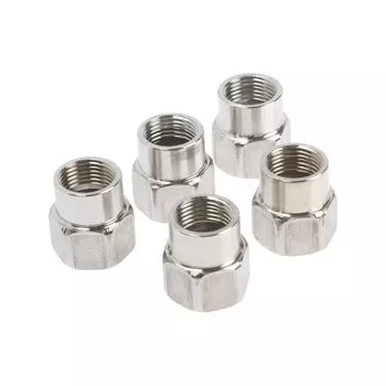 Муфта переходная ZEIN, 1/2" х 3/4", внутренняя резьба, нержавеющая сталь, фасовка 5 шт.