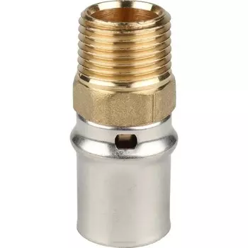 Муфта-пресс STOUT SFP-0001-001220, 1/2" х 20 мм, наружная резьба, латунь