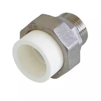 Муфта разъемная Kalde, полипропиленовая, d=75 мм x 2 1/2", наружная резьба