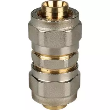 Муфта соединительная STOUT SFS-0005-000020, d=20 x 20 мм, для металлопласт. труб, винтовая