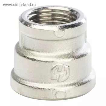 Муфта STOUT SFT-0006-003412, 3/4" x 1/2", внутренняя резьба, переходная, никел. латунь