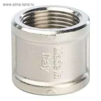 Муфта STOUT SFT-0006-003434, 3/4", внутренняя/внутренняя резьба, никелированная латунь