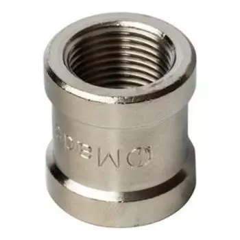 Муфта STOUT SFT-0006-003838, 3/8", внутренняя/внутренняя резьба, никелированная латунь