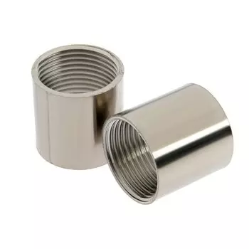 Муфта ZEIN, 1", внутренняя резьба, нержавеющая сталь, фасовка 2 шт.