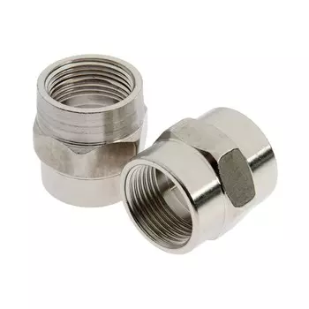 Муфта ZEIN, 3/4", внутренняя резьба, с накидной гайкой, нержавеющая сталь, фасовка 5 шт.