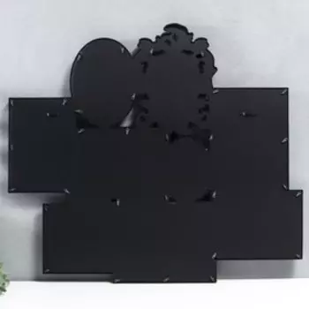 Мультирамка пластик на 9 фото, цв. чёрный (пластиковый экран)