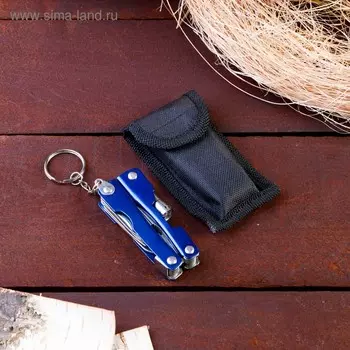 Мультитул 6в1 с фонариком, рукоять глянцевая