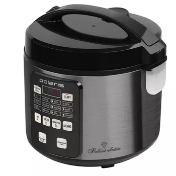 Мультиварка Polaris PMC 0593AD, 770 Вт, 5 л, 48 программ, чёрно-серебристая